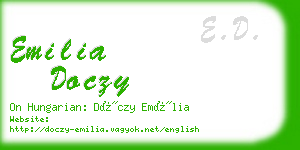 emilia doczy business card